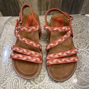 Eurosoft by Sofft Sandals, Strappy, Braided, Adjustable, Comfort, Women's Size 7